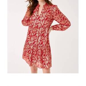 NEW LILLY PULITZER cornellia leafy babe dress in cranberry red